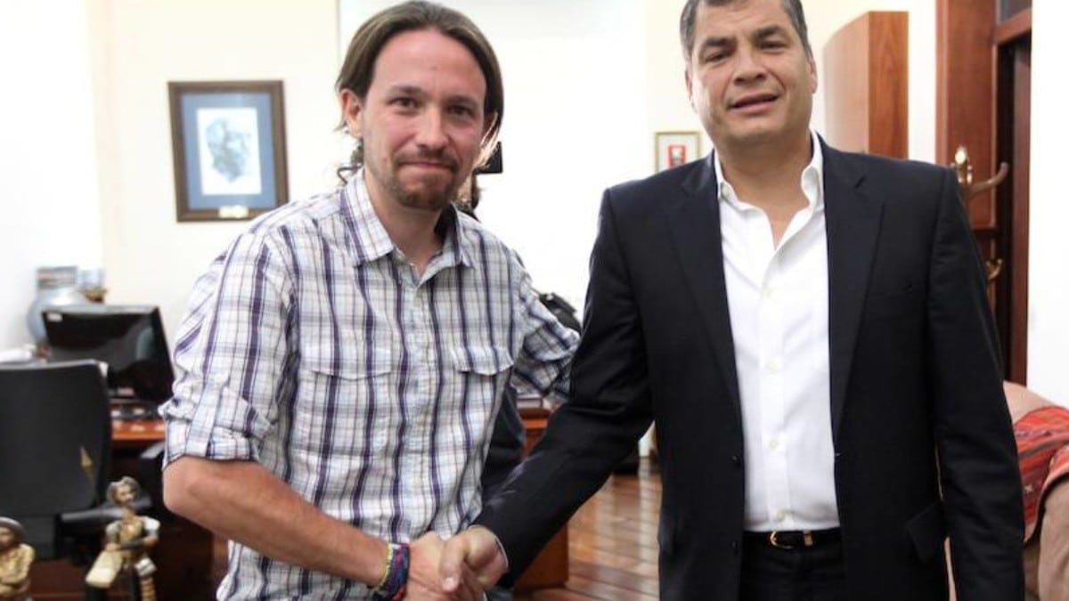 El corrupto Rafael Correa pide el voto para Iglesias el 4-M, su ‘querido amigo’