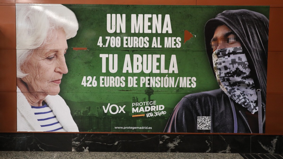 La Audiencia de Madrid rechaza los recursos de la izquierda y vuelve a dar la razón a VOX con el cartel de los menas