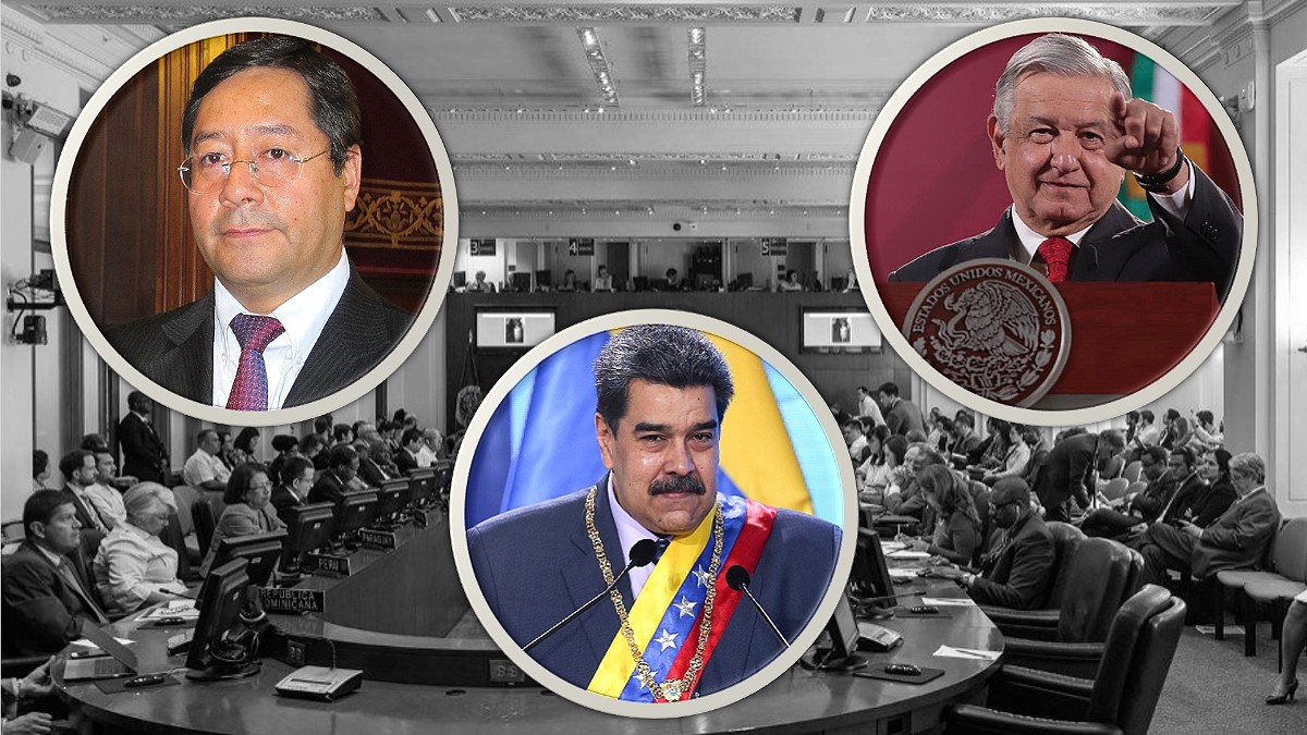 AMLO, Maduro y Arce forman un bloque para pedir el cierre de la Organización de Estados Americanos