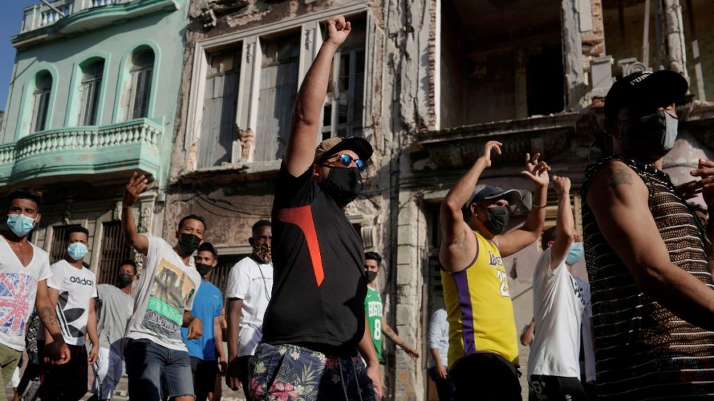 Movilización contra el régimen castrista en Cuba. Reuters