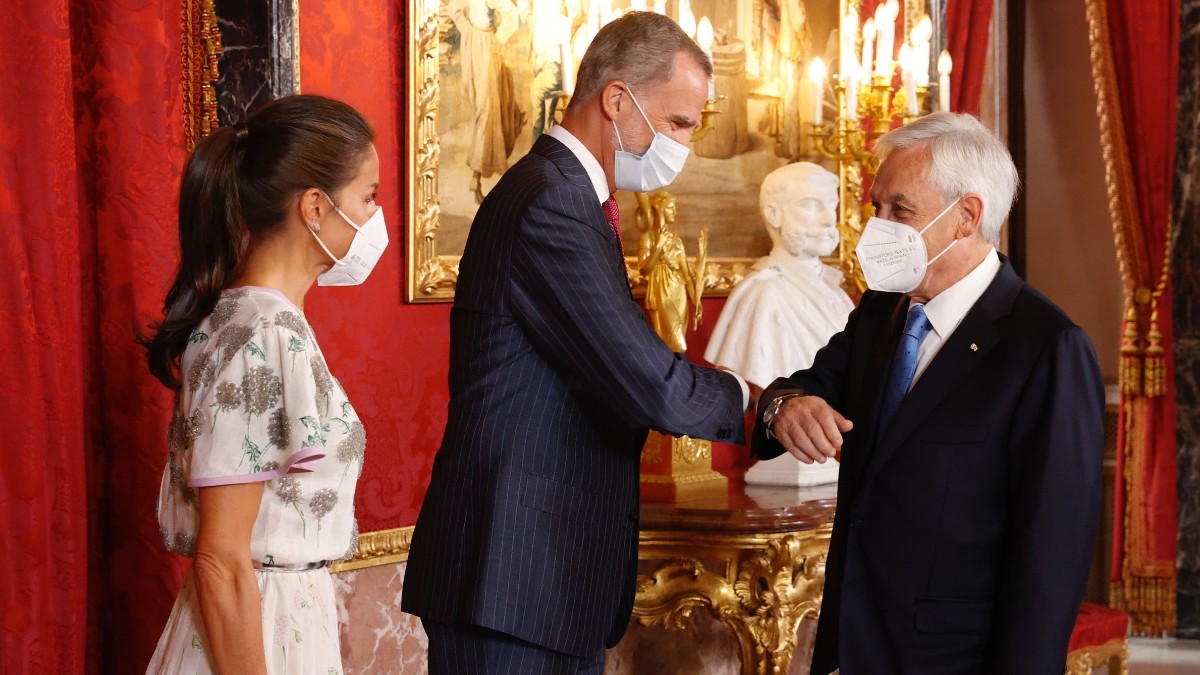 Piñera reivindica ante el Rey a Colón y ensalza el legado de España en Hispanoamérica