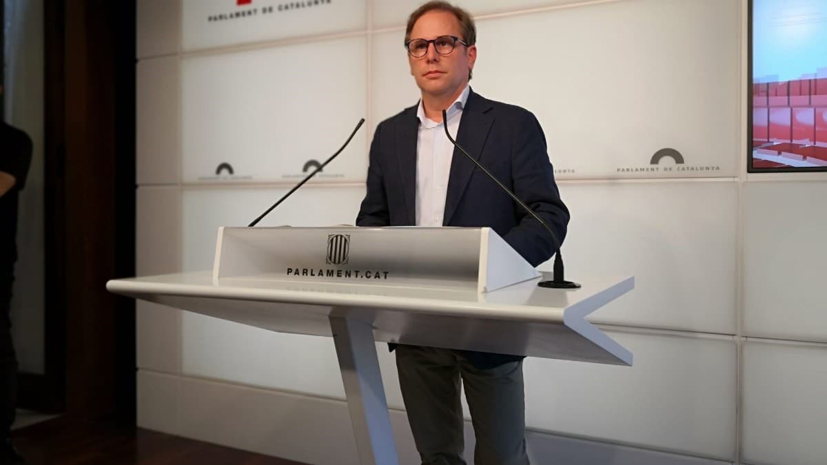 El portavoz de VOX en la Cámara catalana, Joan Garriga. Europa Press