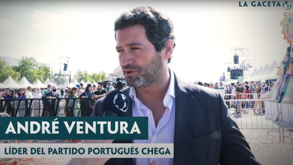 El líder del partido portugués CHEGA, André Ventura