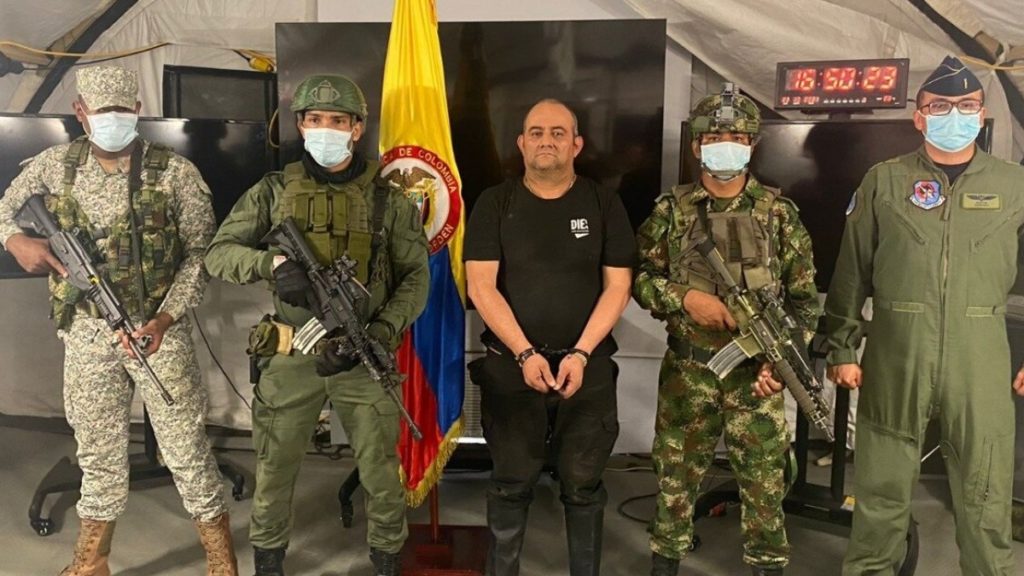El narcotraficante colombiano Dairo Antonio Úsuga, alias 'Otoniel' detenido por la autoridades colombianas. EUROPA PRESS