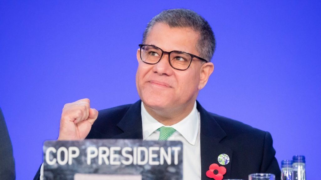 El presidente de la COP26, Alok Sharma. EUROPA PRESS