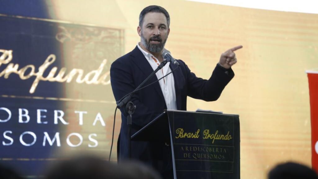 El líder de VOX, Santiago Abascal, en Brasil.