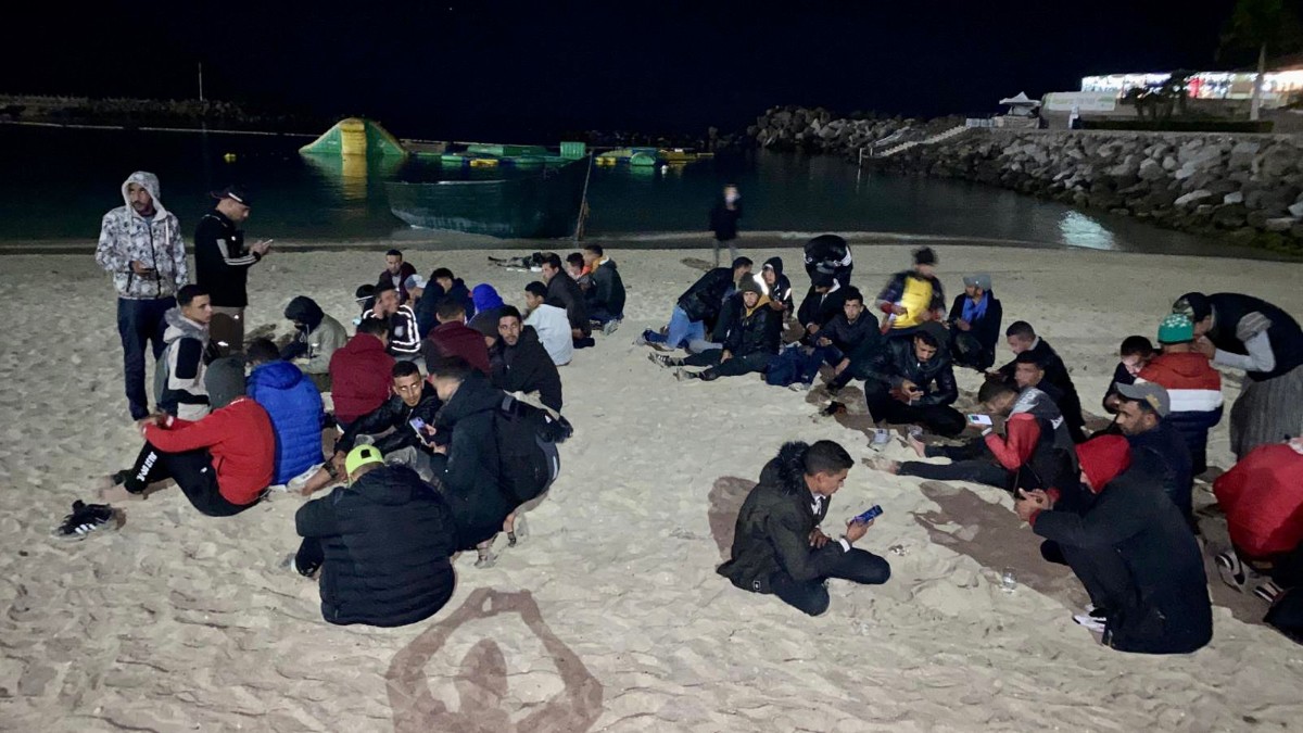 Inmigrantes ilegales en su llegada a Canarias. POLICÍA NACIONAL