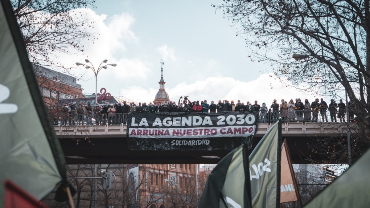 ‘La Agenda 2030 arruina nuestro campo’: el sindicato Solidaridad acompaña al mundo rural en su movilización en Madrid