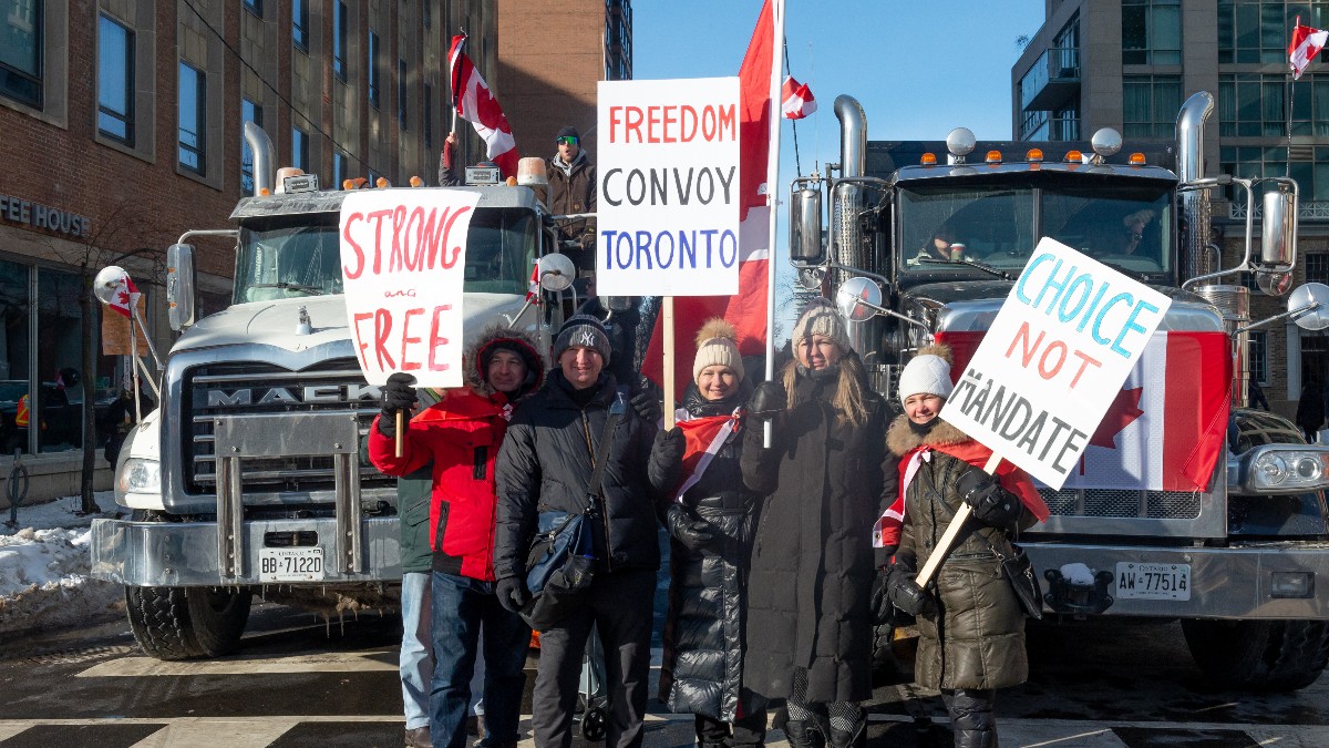 'Convoy de la libertad' en Canadá. Reuters