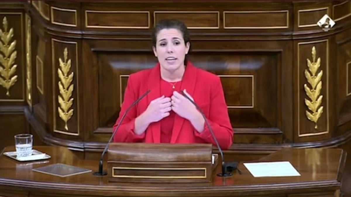 La diputada nacional de VOX Rocío De Meer durante su intervención en el Congreso