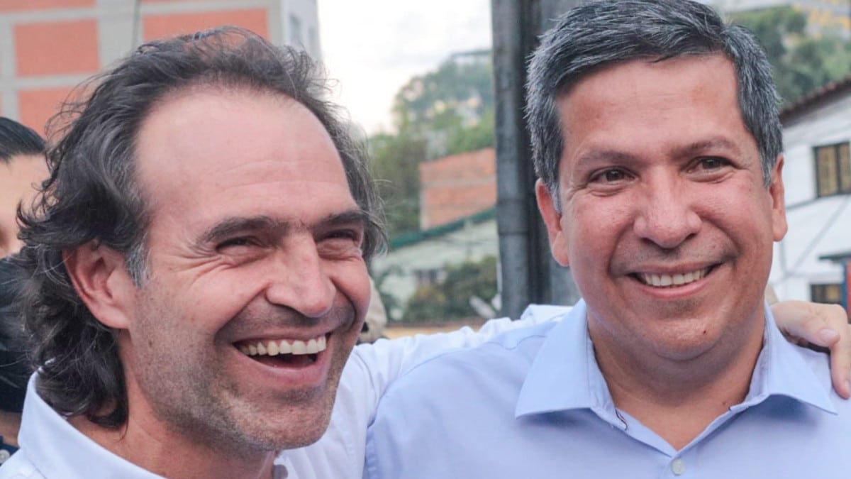 Fico Gutiérrez y Rodrigo Lara Sánchez en una foto compartida por el candidato a la presidencia de Colombia. Twitter