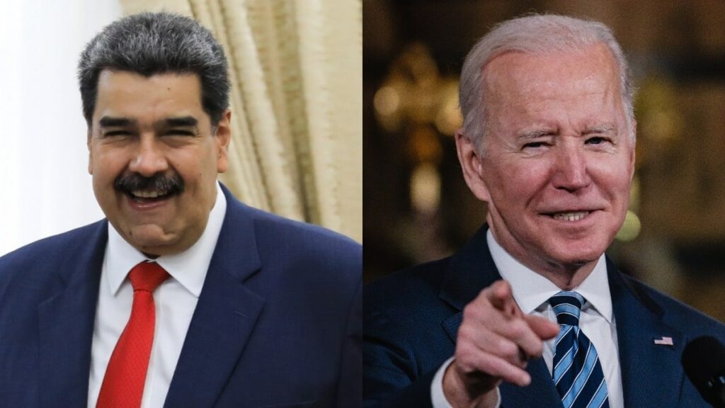 El líder de Venezuela, Nicolás Maduro y el presidente estadounidense, Joe Biden