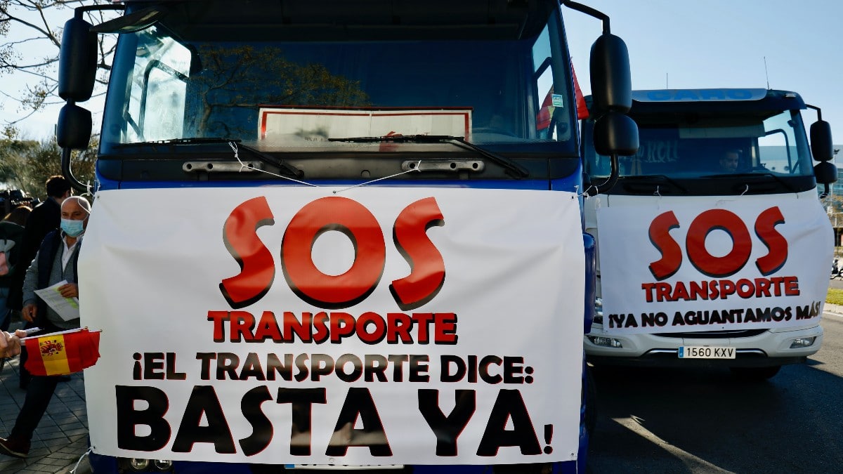 Protesta de transportistas. Europa Press