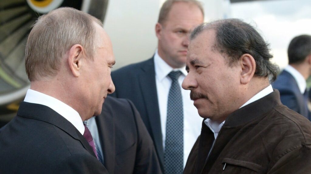 El presidente de Rusia, Vladimir Putin, y el presidente nicaragüense, Daniel Ortega. Reuters