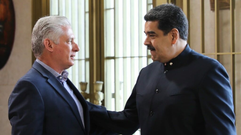 El líder de Cuba, Miguel Díaz-Canel, y el tirano de Venezuela, Nicolás Maduro. Europa Press