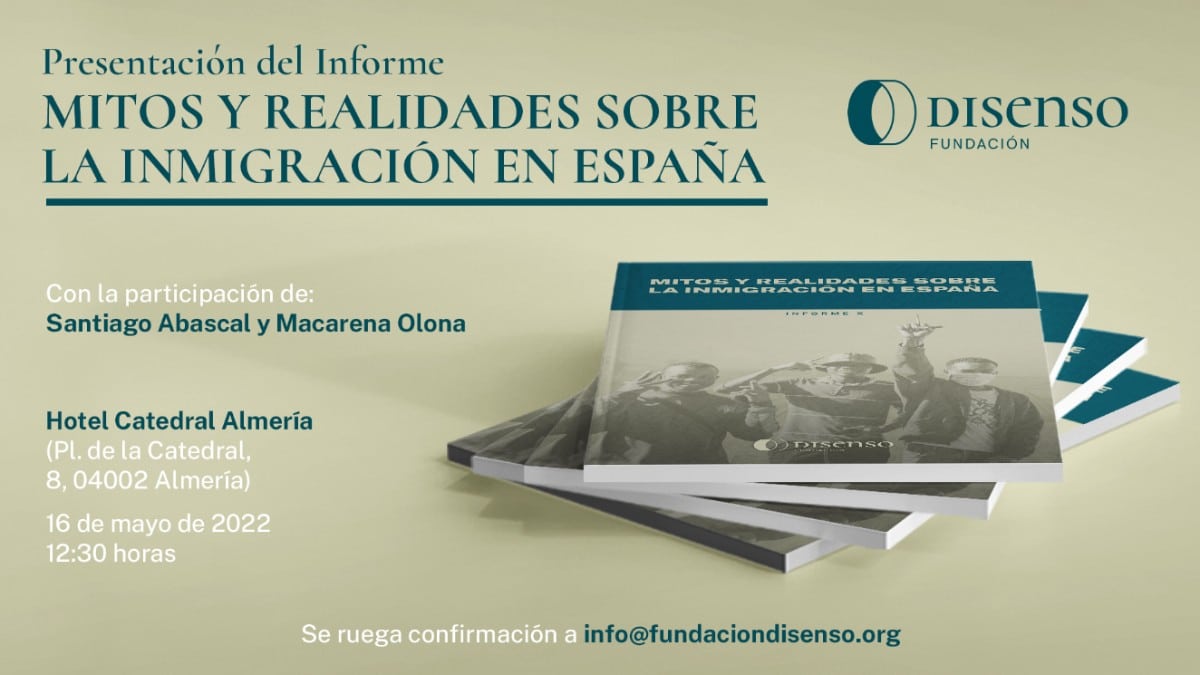 Abascal y Olona presentarán el próximo lunes en Almería un informe de la Fundación Disenso que analiza el problema de la inmigración ilegal