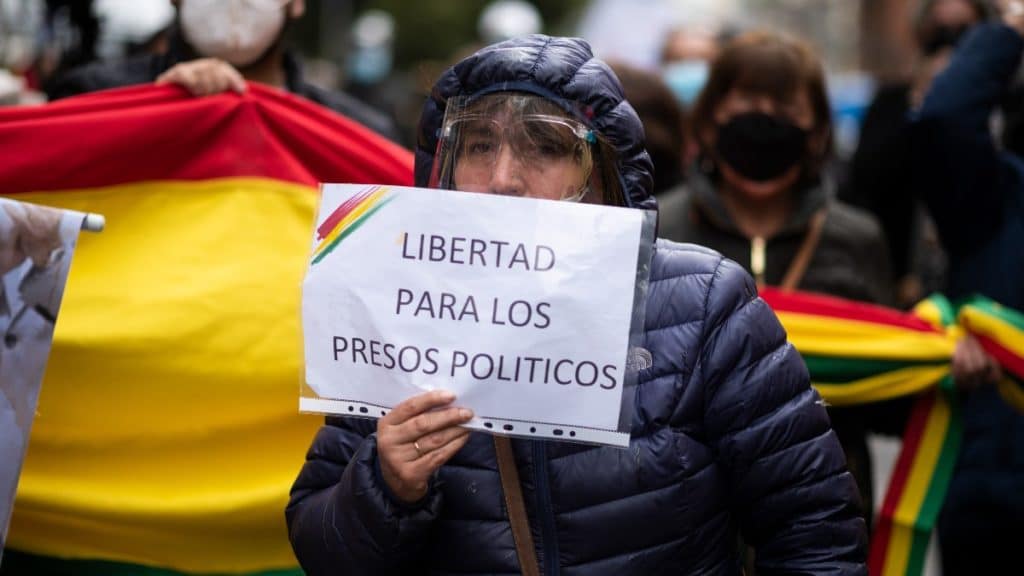 Manifestación en Bolivia contra el Gobierno de Luis Arce. Europa Press