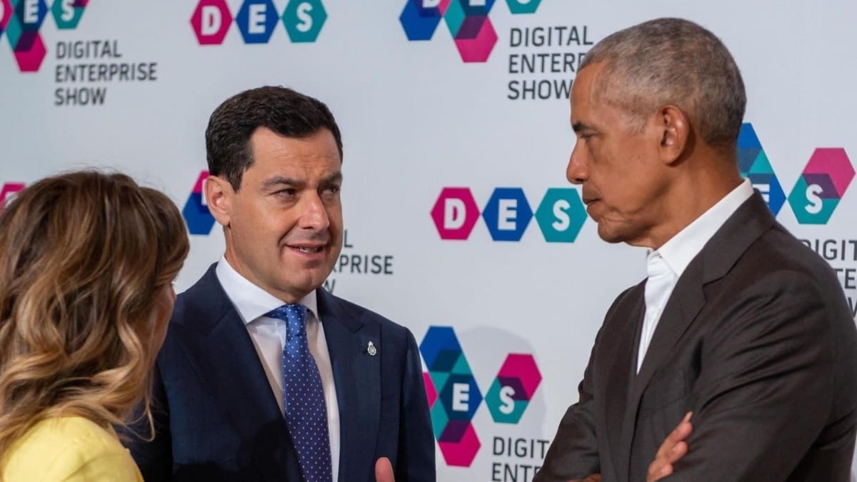 Sánchez y Moreno comparten elogios a Obama, presente en el foro tecnológico DES en Málaga