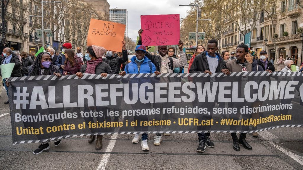 Manifestación a favor de la acogida de refugiados en Barcelona. Reuters
