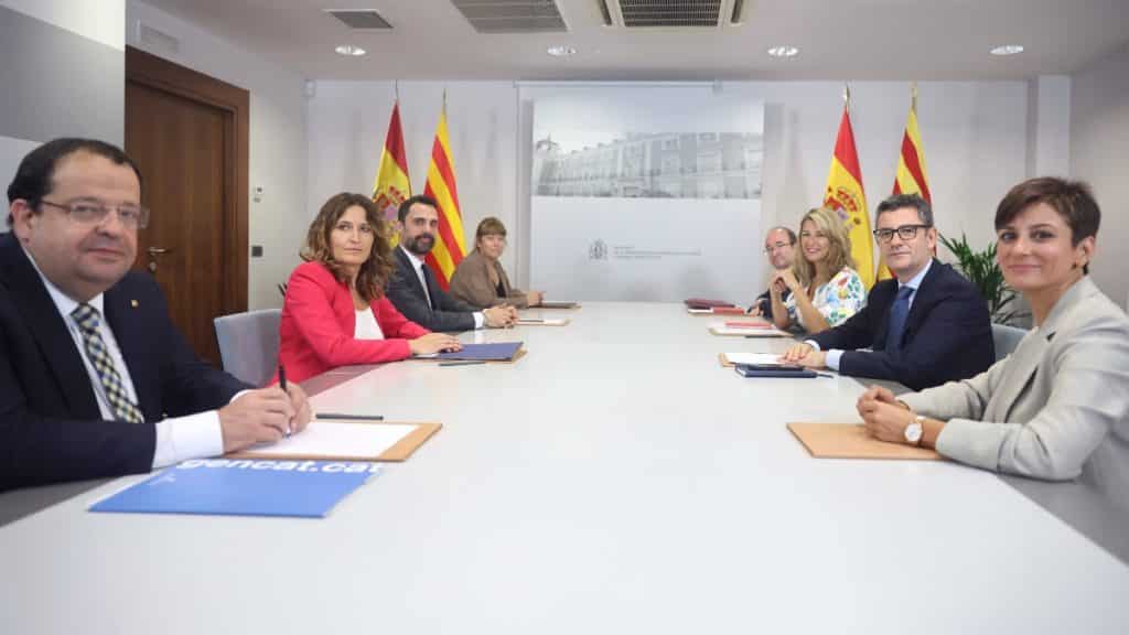 Tercera reunión de la mesa de diálogo entre el Gobierno y la Generalitat de Cataluña. Europa Press