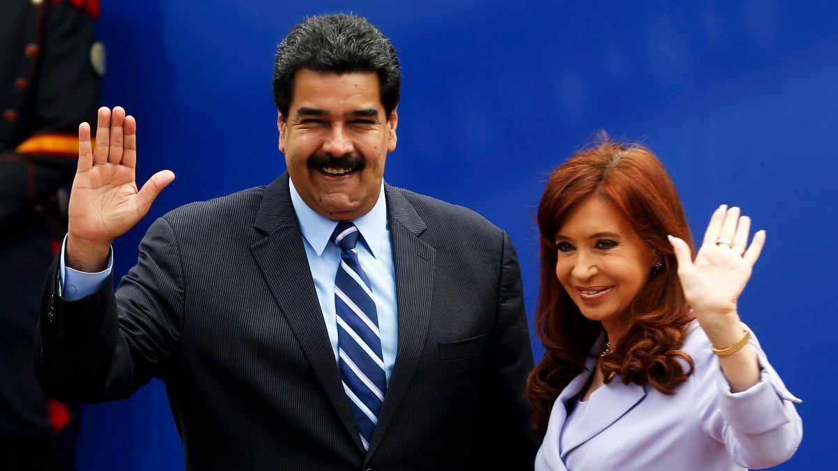 Cristina Fernández de Kirchner y Nicolás Maduro. Reuters