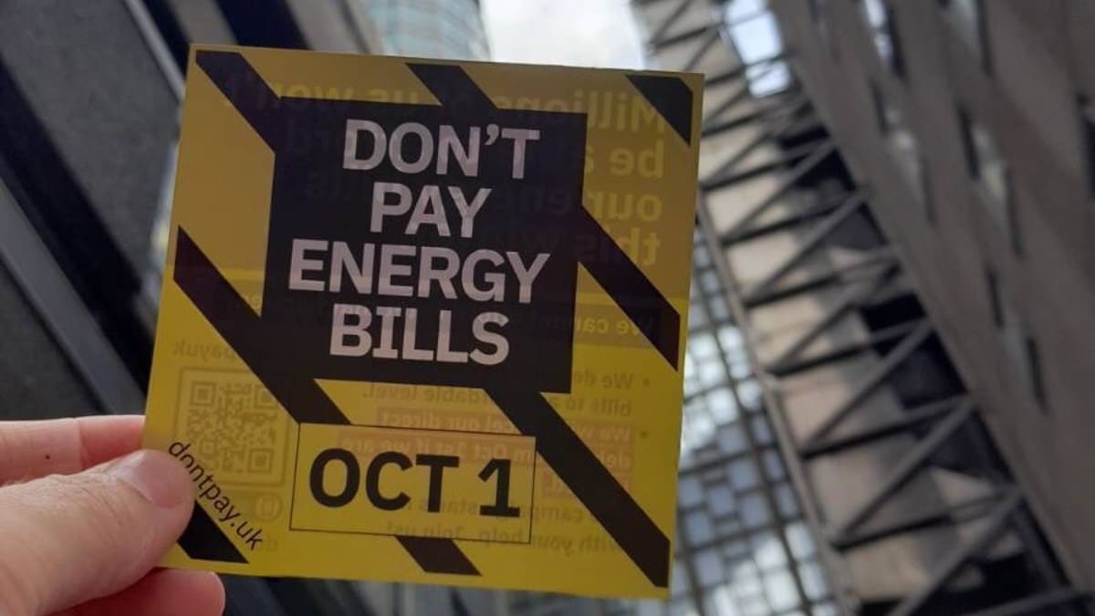 Más de 90.000 británicos se comprometen a no pagar sus facturas de la luz este otoño