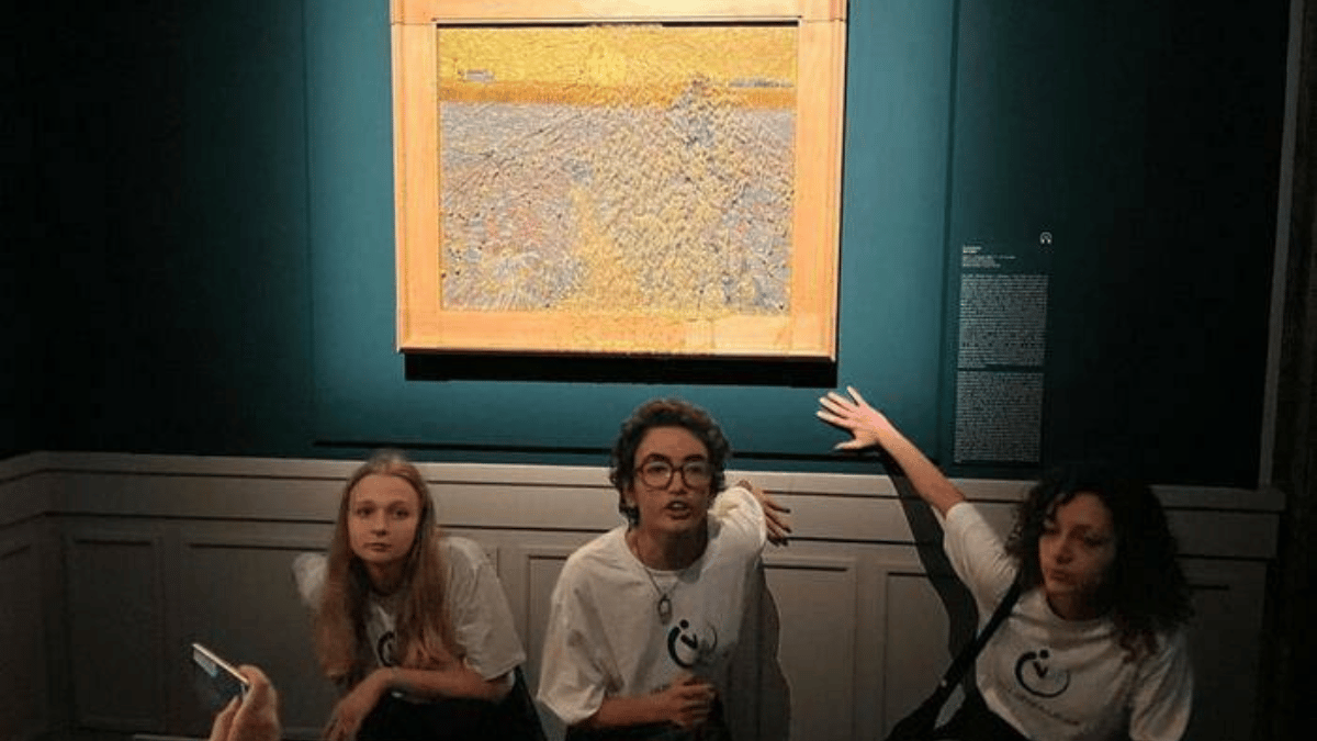 Activistas climáticos vandalizan otro cuadro de Van Gogh en Roma