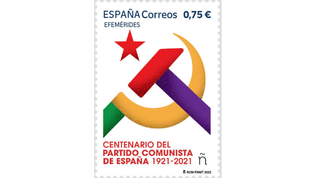 Correos celebra el centenario del Partido Comunista con un sello conmemorativo