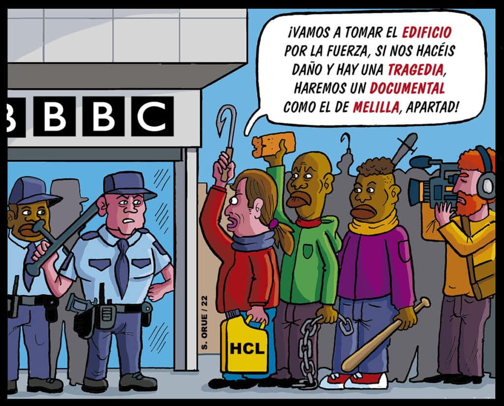La BBC hace responsable a España del suceso de la valla de Melilla