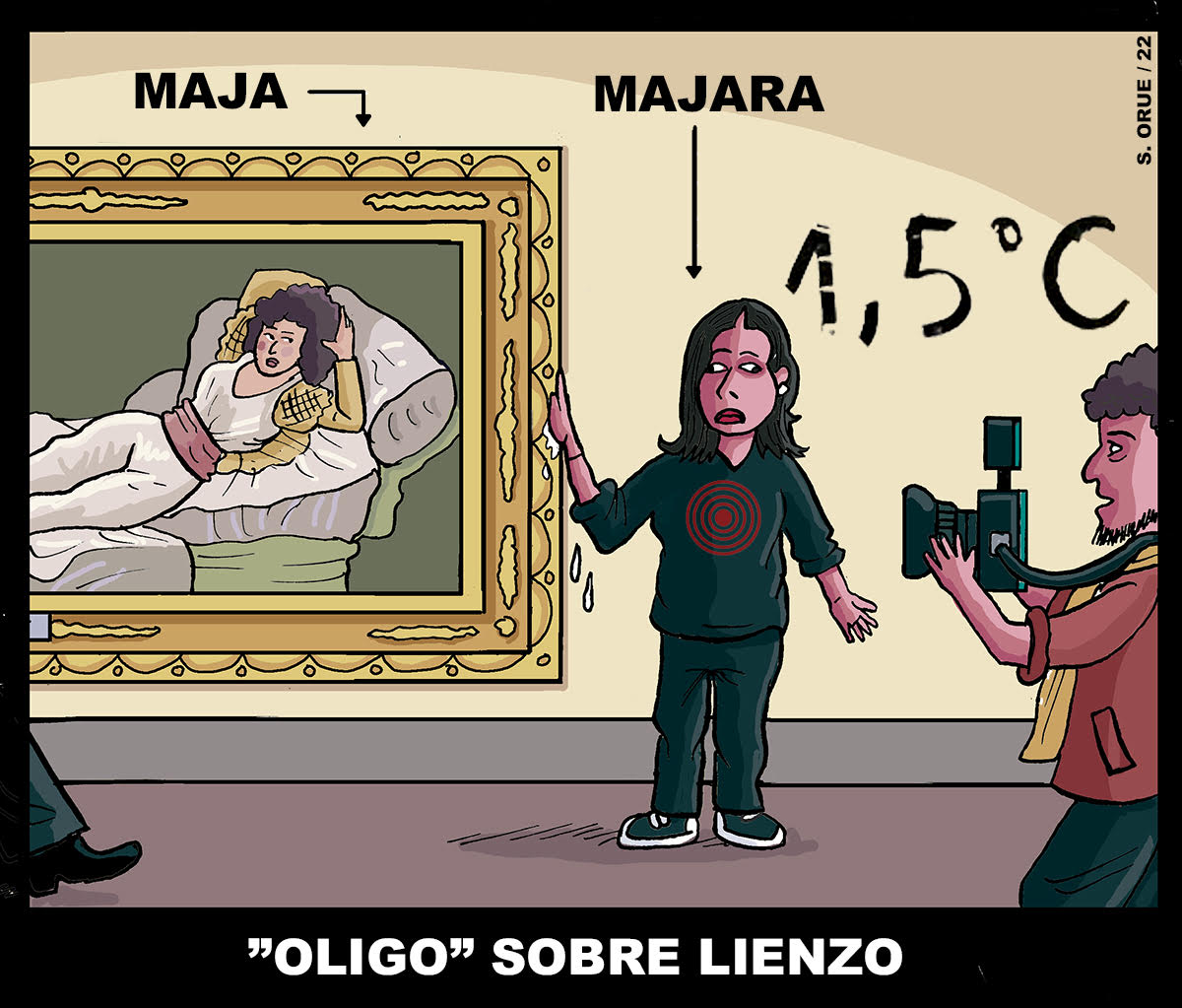 Dos activistas se pegan a Las Majas de Goya en el Museo del Prado
