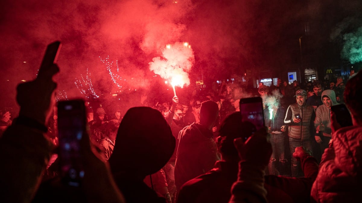 Disturbios en Madrid y Cataluña, y más de 100 detenidos en Bélgica tras la victoria de Marruecos en octavos del Mundial