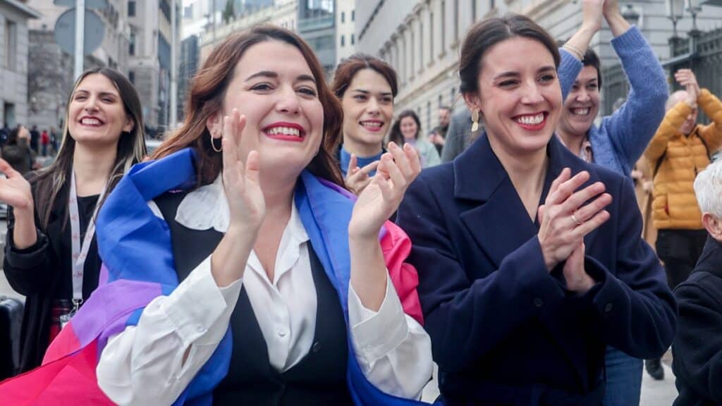 Ángela Rodríguez Pam e Irene Montero. Europa Press