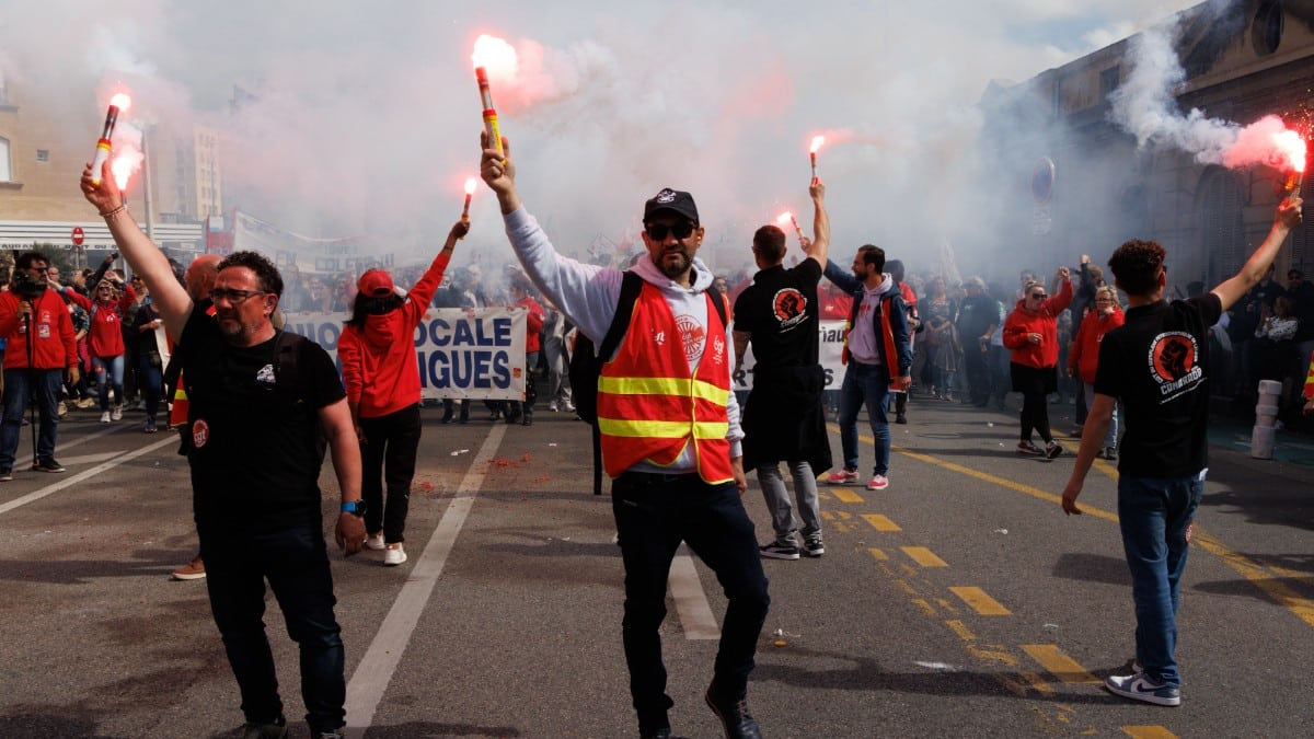 Protestas en Francia contra las pensiones. Europa Press