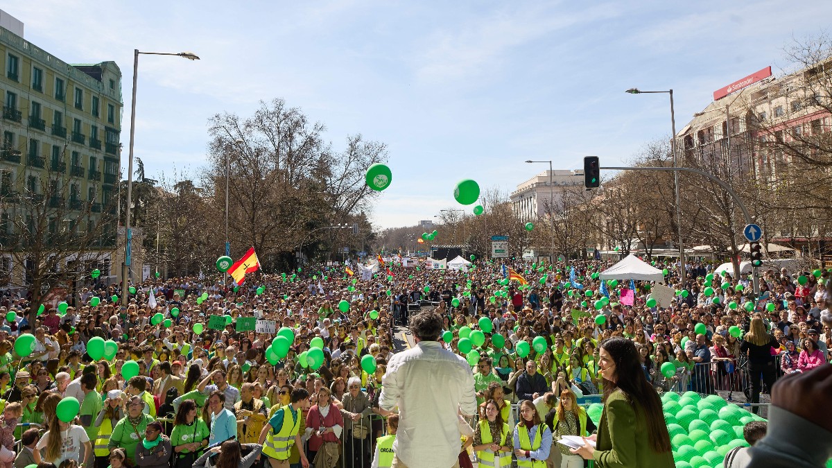 Multitudinaria marcha en Madrid en defensa de la vida: «Alcemos la voz por los que no la tienen»