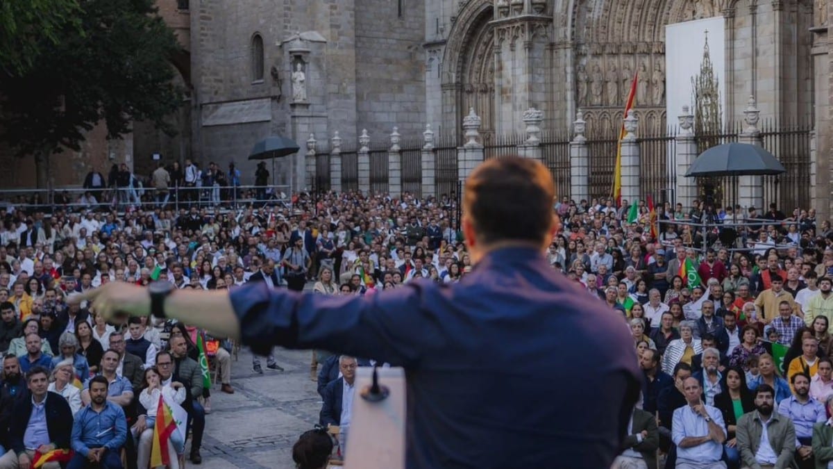 Santiago Abascal, en el cierre de campaña en Toledo: «Después del 28M, ni regalos ni chantajes»