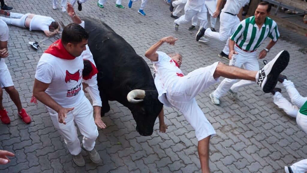 Séptimo encierro de San Fermín 2023. Europa Press