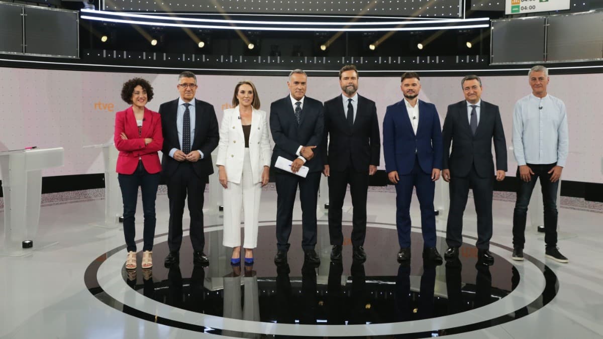Candidatos en el anterior debate celebrado en TVE. Europa Press