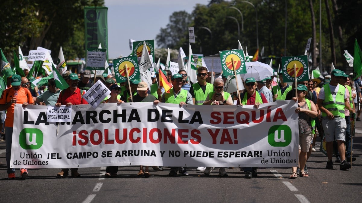 Agricultores llegados de toda España protestan en Madrid contra el Gobierno: «Su plan es una vergüenza»