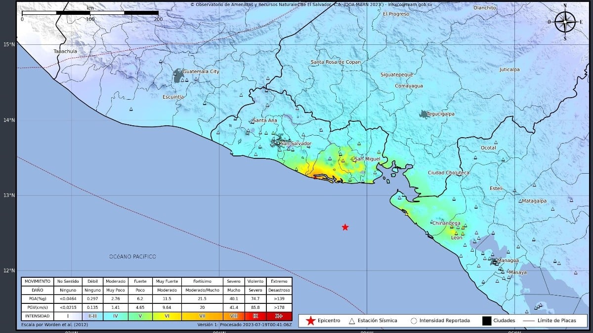 Un terremoto de magnitud 6,8 registrado en las costas de El Salvador sacude Centroamérica
