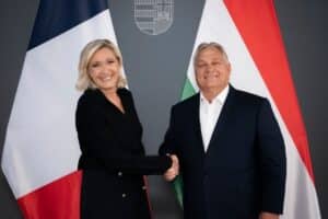 Marine Le Pen y Viktor Orban en Budapest.