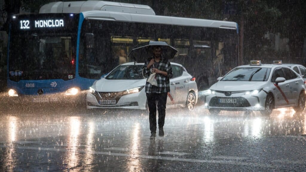 Lluvia en Madrid. Europa Press