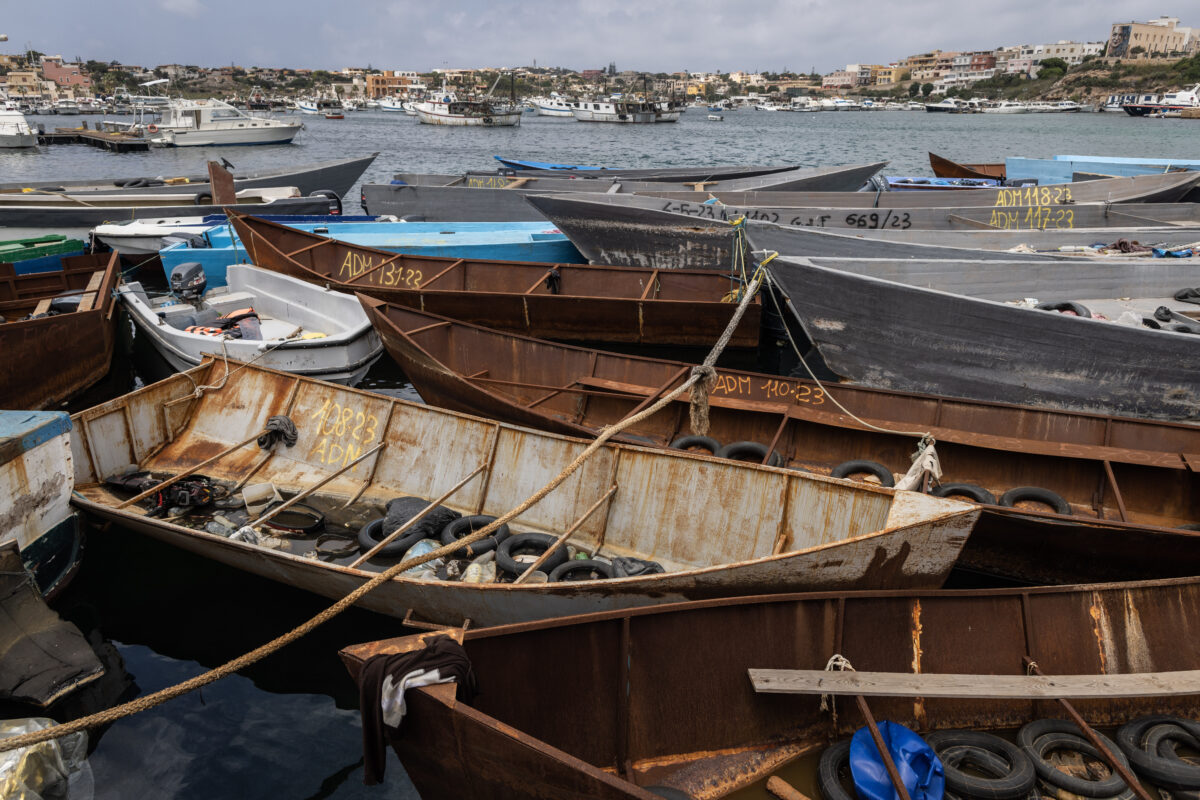 Embarcaciones de inmigrantes ilegales llegadas a Lampedusa. Europa Press