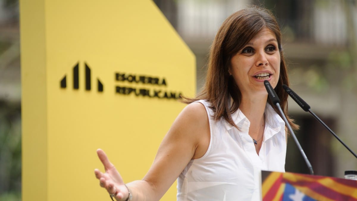 Marta Vilalta durante el acto de ERC. Europa Press