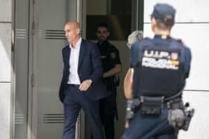 Rubiales a la salida del juzgado. Europa Press