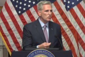 El expresidente de la Cámara de Representantes de EEUU Kevin McCarthy. Europa Press