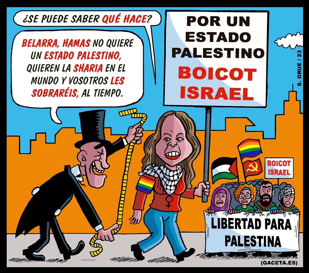 La izquierda apoya las manifestaciones a favor de Hamás y coloca a España frente a Israel