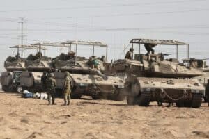 Vehículos militares y soldados de Israel. Europa Press.