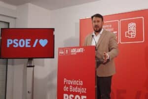 El secretario general del PSOE en la provincia de Badajoz, Rafael Lemus. Europa Press.