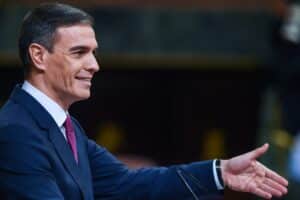 Pedro Sánchez durante su investidura. Europa Press.