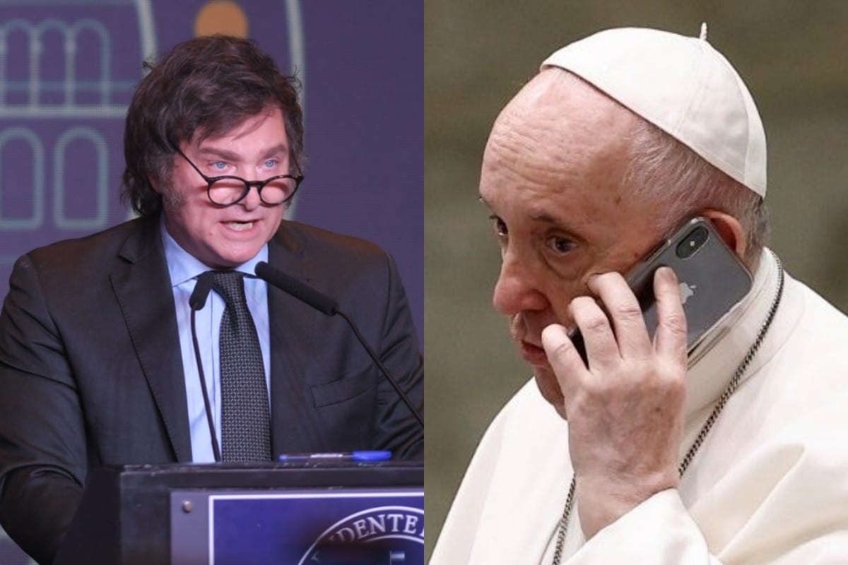 El Papa Francisco mantiene una conversación telefónica con Javier Milei